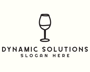 Wine Glass Drink logo design