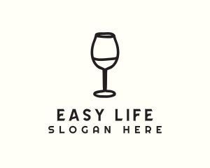 Wine Glass Drink logo design