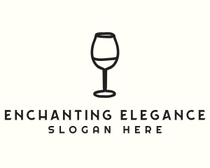 Wine Glass Drink logo design