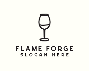 Wine Glass Drink logo design