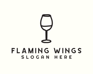 Wine Glass Drink logo design