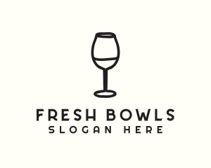 Wine Glass Drink logo design