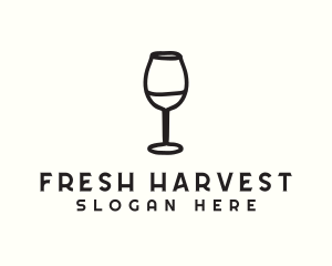 Wine Glass Drink logo design