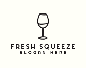 Wine Glass Drink logo design