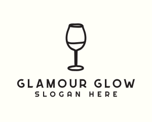 Wine Glass Drink logo design