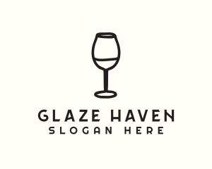 Wine Glass Drink logo design