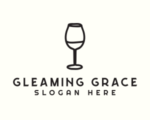 Wine Glass Drink logo design