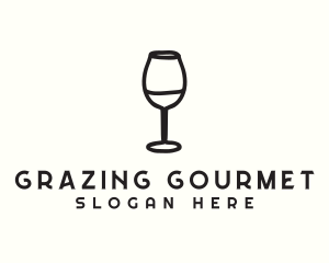 Wine Glass Drink logo design