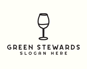 Wine Glass Drink logo design