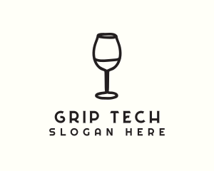 Wine Glass Drink logo design