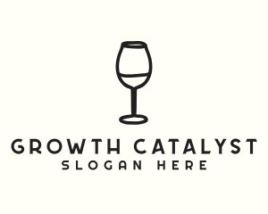 Wine Glass Drink logo design