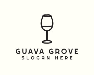 Wine Glass Drink logo design