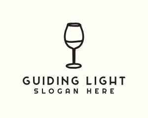 Wine Glass Drink logo design