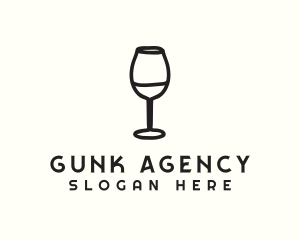 Wine Glass Drink logo design