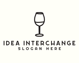 Wine Glass Drink logo design