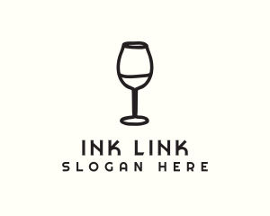 Wine Glass Drink logo design