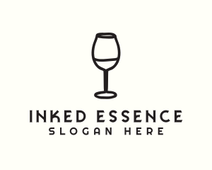 Wine Glass Drink logo design