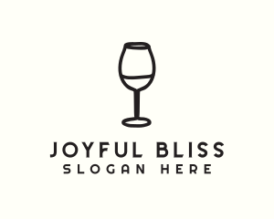 Wine Glass Drink logo design