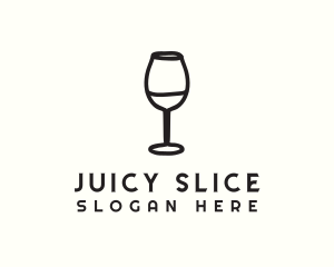 Wine Glass Drink logo design