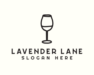 Wine Glass Drink logo design