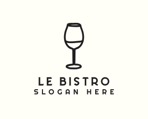 Wine Glass Drink logo design