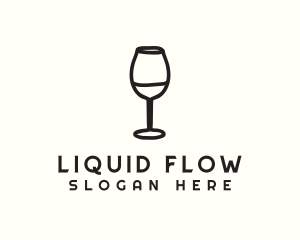 Wine Glass Drink logo design