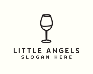 Wine Glass Drink logo design