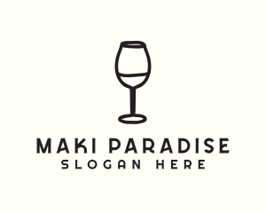 Wine Glass Drink logo design