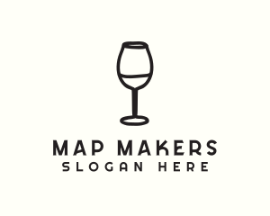 Wine Glass Drink logo design