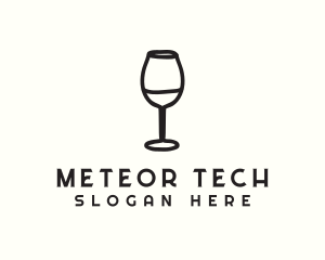 Wine Glass Drink logo design