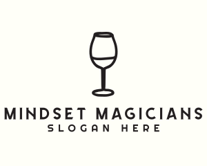 Wine Glass Drink logo design