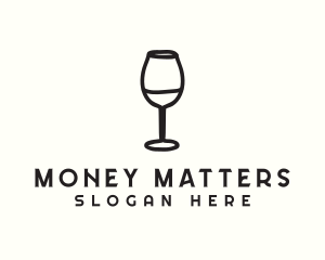 Wine Glass Drink logo design