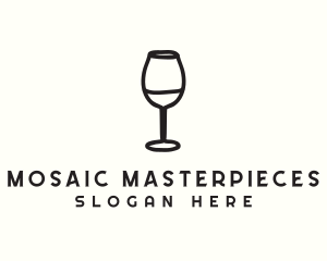 Wine Glass Drink logo design