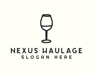 Wine Glass Drink logo design