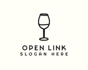 Wine Glass Drink logo design