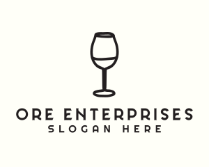 Wine Glass Drink logo design