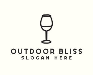 Wine Glass Drink logo design