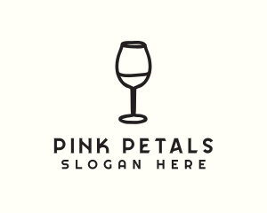 Wine Glass Drink logo design