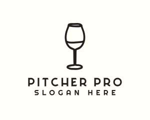 Wine Glass Drink logo design