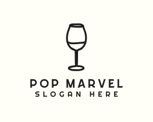 Wine Glass Drink logo design