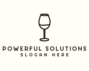 Wine Glass Drink logo design