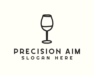 Wine Glass Drink logo design