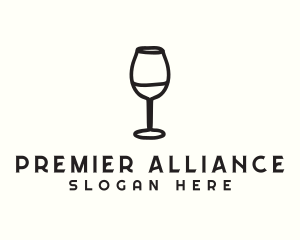 Wine Glass Drink logo design