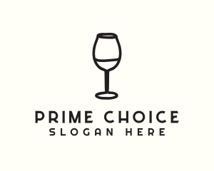 Wine Glass Drink logo design