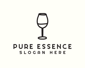 Wine Glass Drink logo design