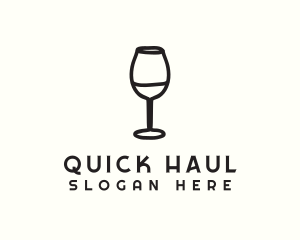 Wine Glass Drink logo design