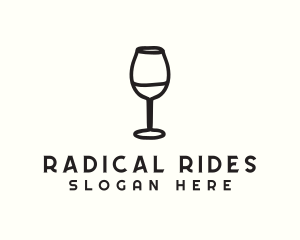 Wine Glass Drink logo design