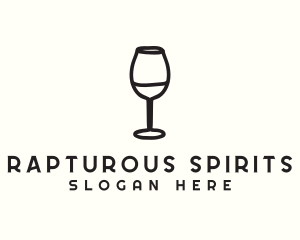 Wine Glass Drink logo design