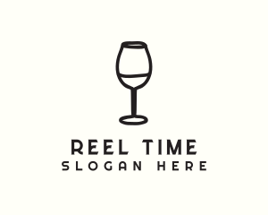 Wine Glass Drink logo design