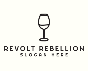 Wine Glass Drink logo design